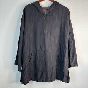 Soft Surroundings Womens Nantucket Tunic Hoodie 100% Lyocell Medium Lagenlook